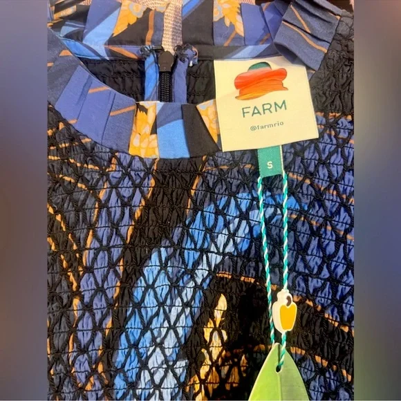 FARM Rio Sundress Pietra Floral Long Sleeve Mini Dress, NWT - Picture 6 of 14